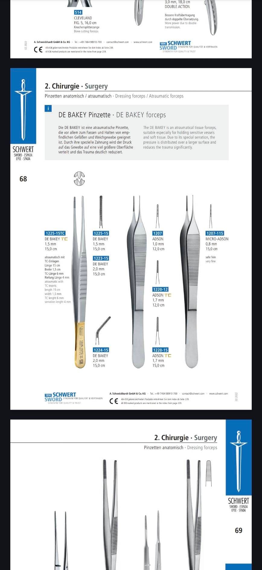 De Bakey Forceps อุปกรณ์คีบเนื้อเยื่อ